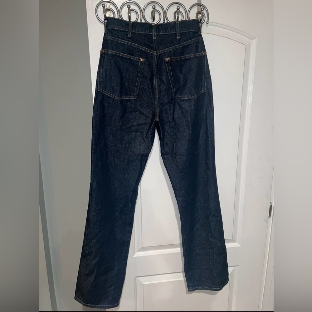 New! Reformation Cowboy High Rise Straight Long Jeans Dark Blue Denim 🤠 size 29 - Picture 14 of 16